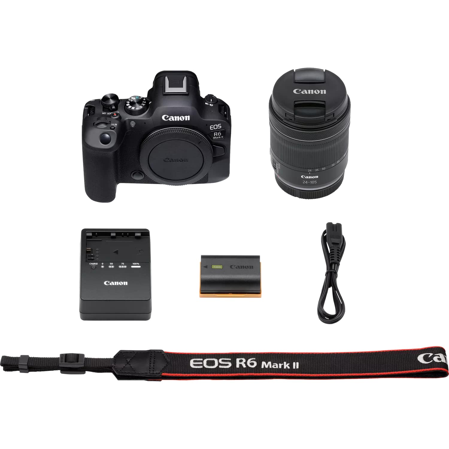 Canon EOS R6 Mark II 24.2MP Mirrorless Camera + RF 24-105mm f/4-7.1 IS STM Lens