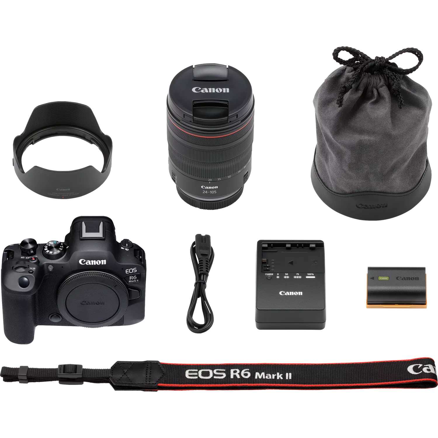 Canon EOS R6 Mark II 24MP Mirrorless Camera + RF 24-105mm f/4L IS USM Lens Kit